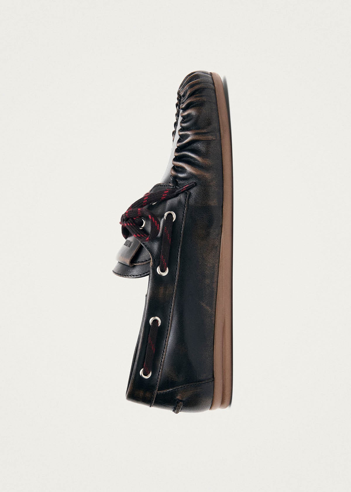 Rowan Sporty Vintage Effect Brown Leather Loafers - Image 4