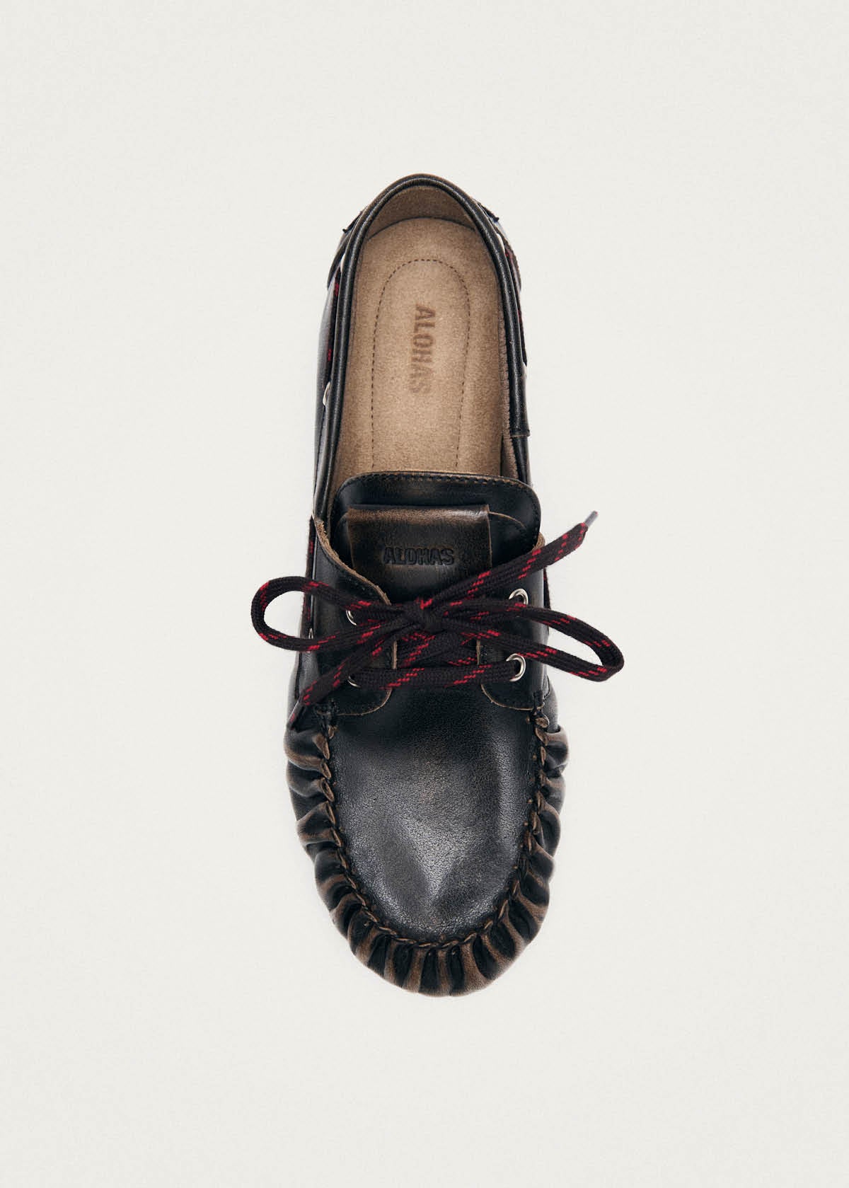 Rowan Sporty Vintage Effect Brown Leather Loafers - Image 5