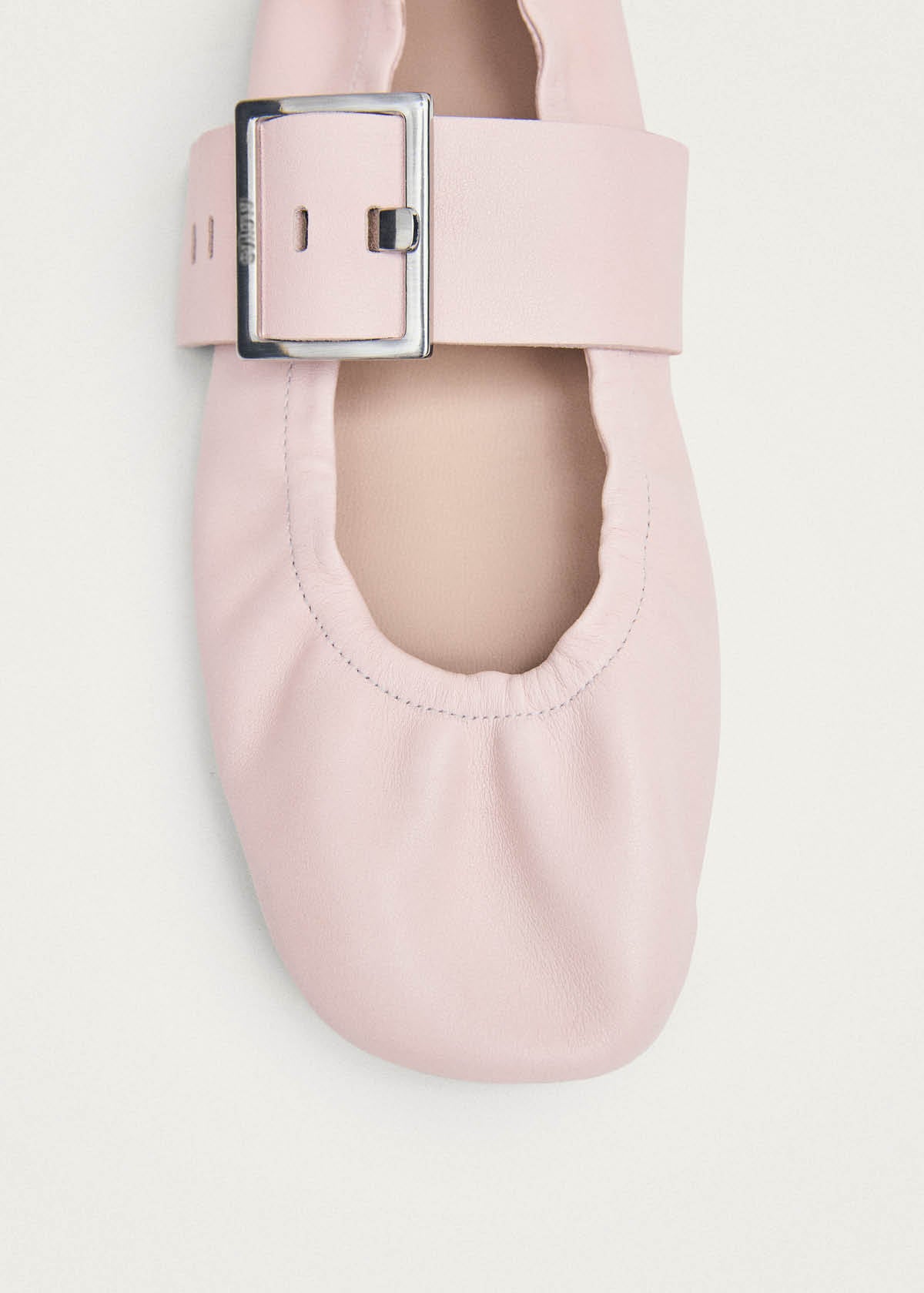 Sarea Pink Leather Ballet Flats - Image 6