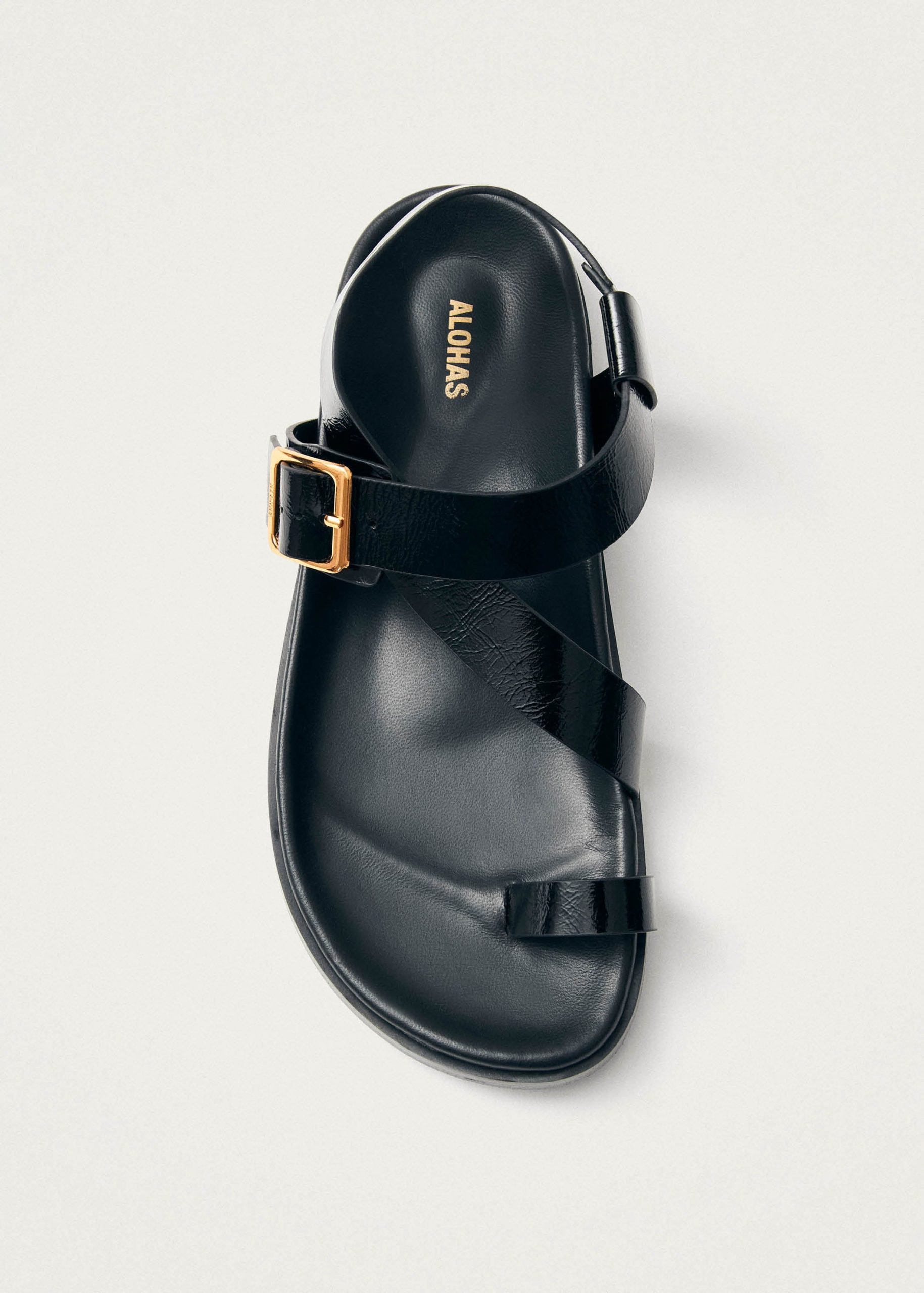 Siren Onix Black Leather Sandals - Image 5