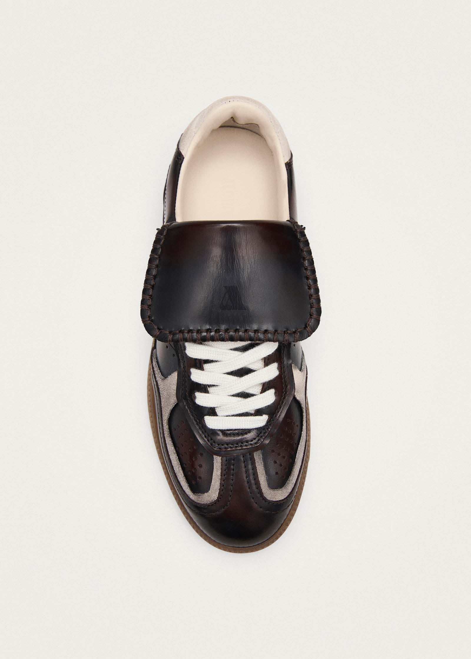 Tb.490 Club Brushed Dark Chocolate Leather Sneakers - Image 5