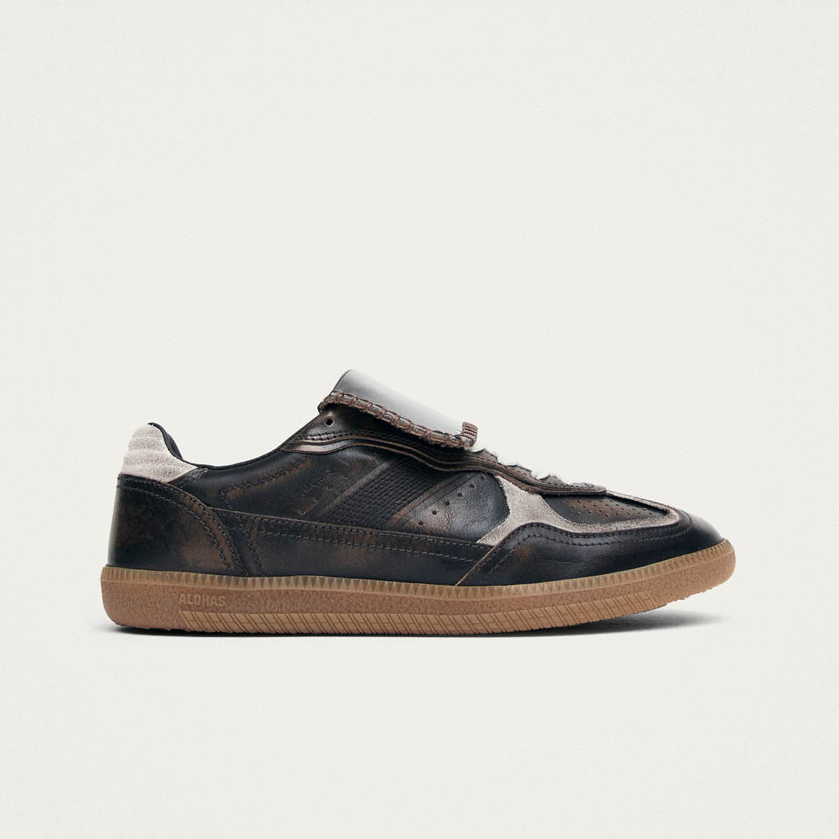 Tb.490 Club Vinyl Vintage Effect Brown Leather Sneakers - Image 3