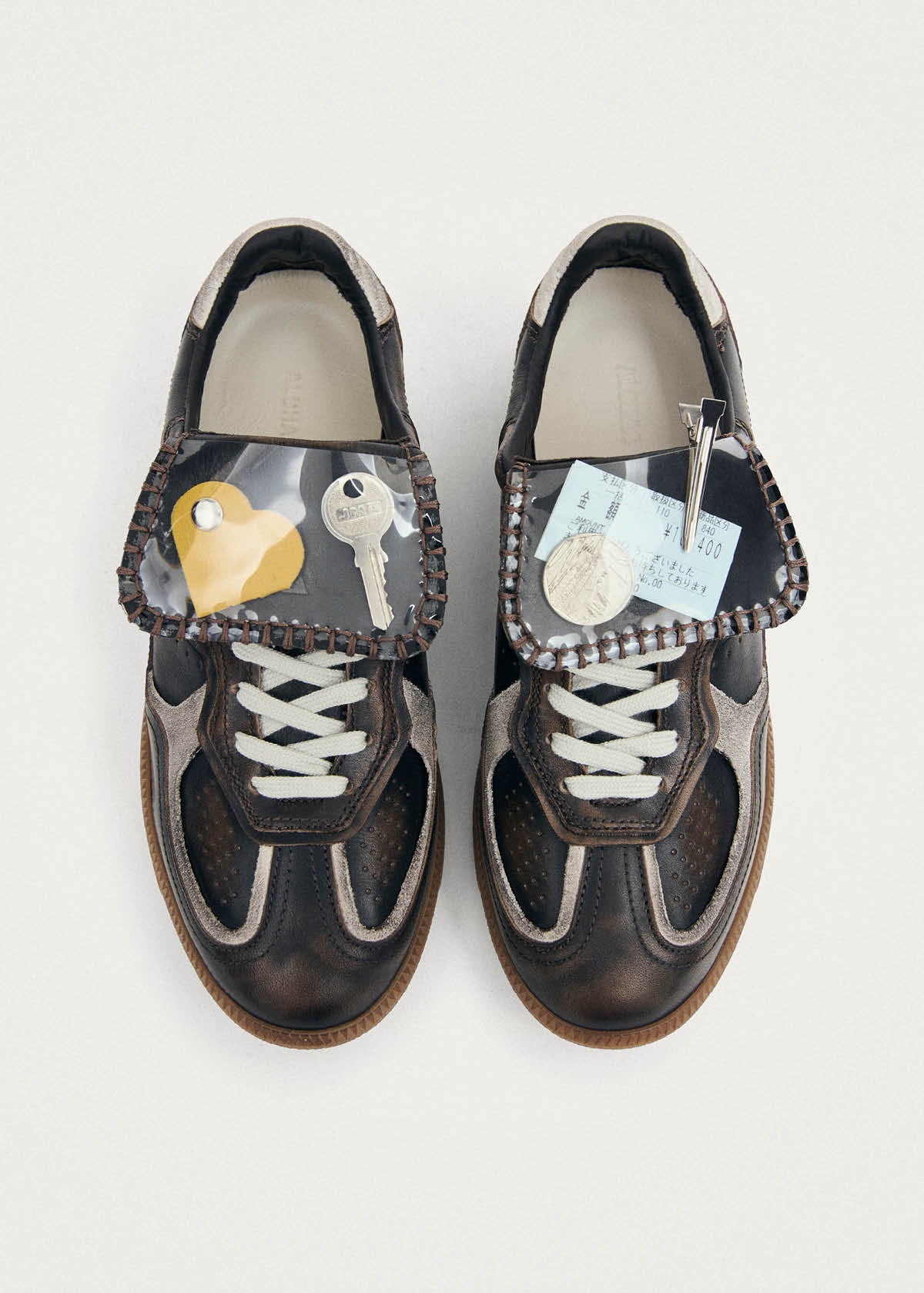 Tb.490 Club Vinyl Vintage Effect Brown Leather Sneakers - Image 5