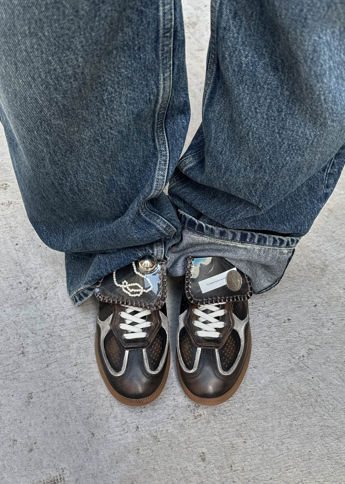 Tb.490 Club Vinyl Vintage Effect Brown Leather Sneakers - Image 2