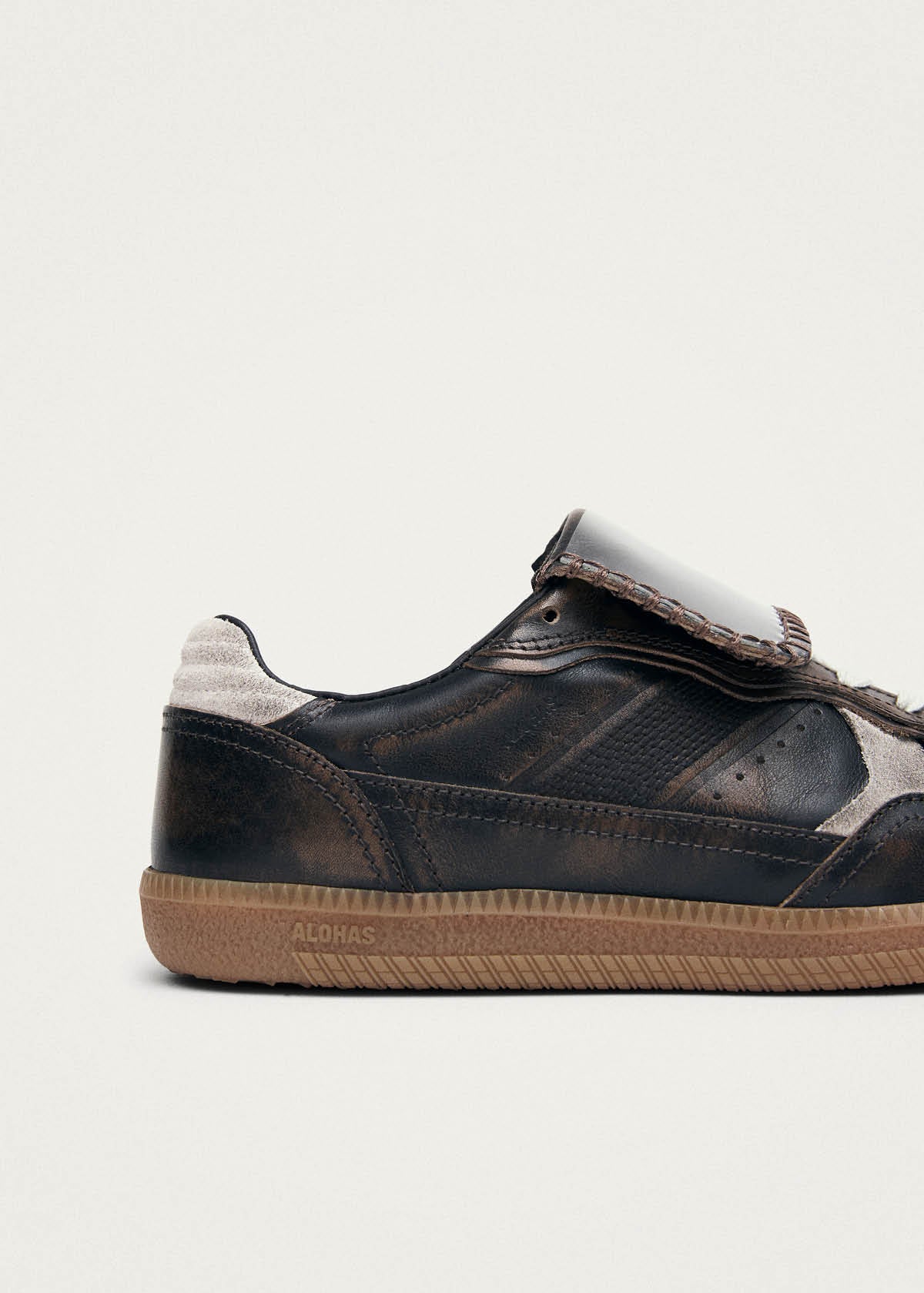Tb.490 Club Vinyl Vintage Effect Brown Leather Sneakers - Image 7