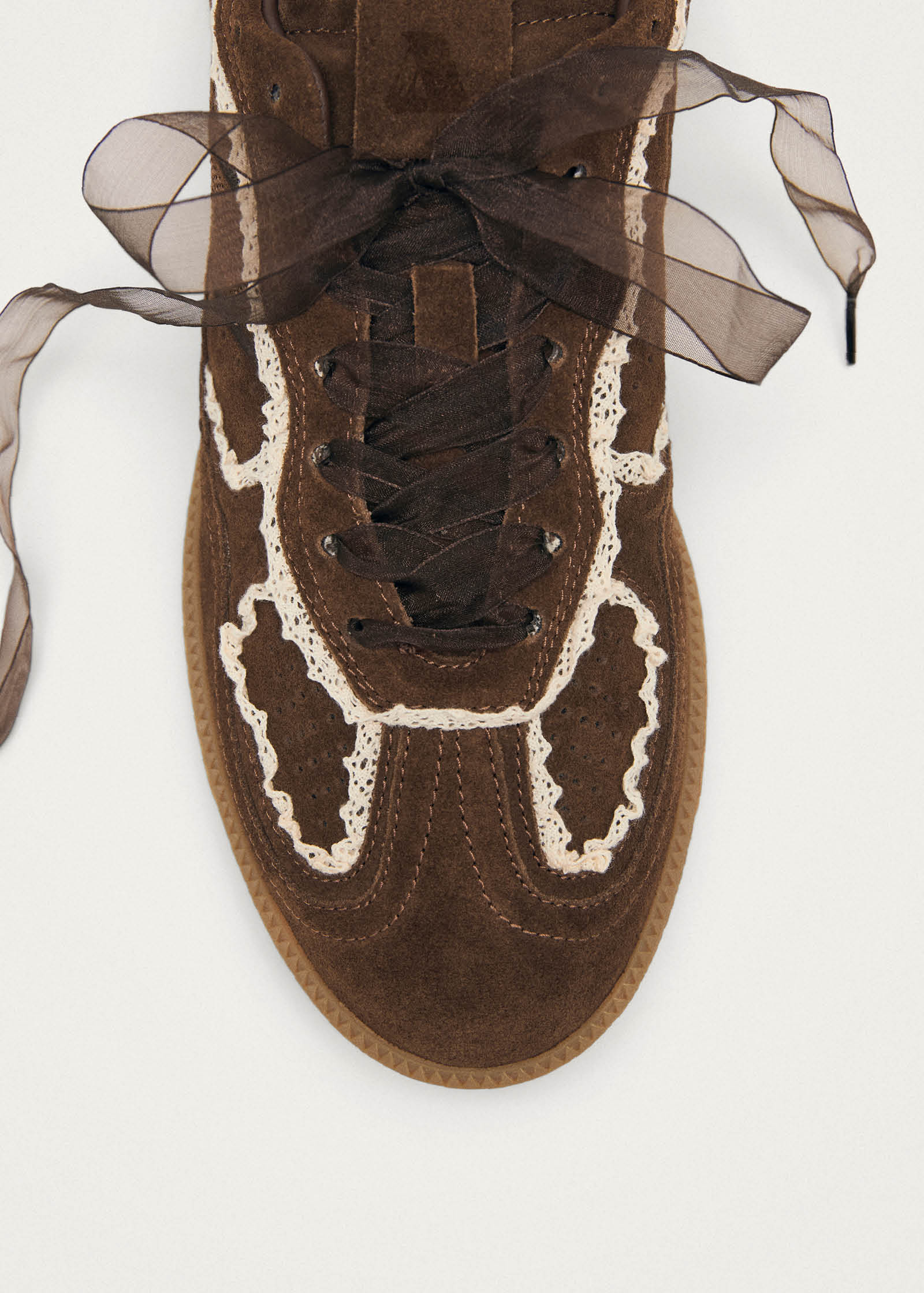 Tb.490 Crochet Chocolate Leather Sneakers - Image 6