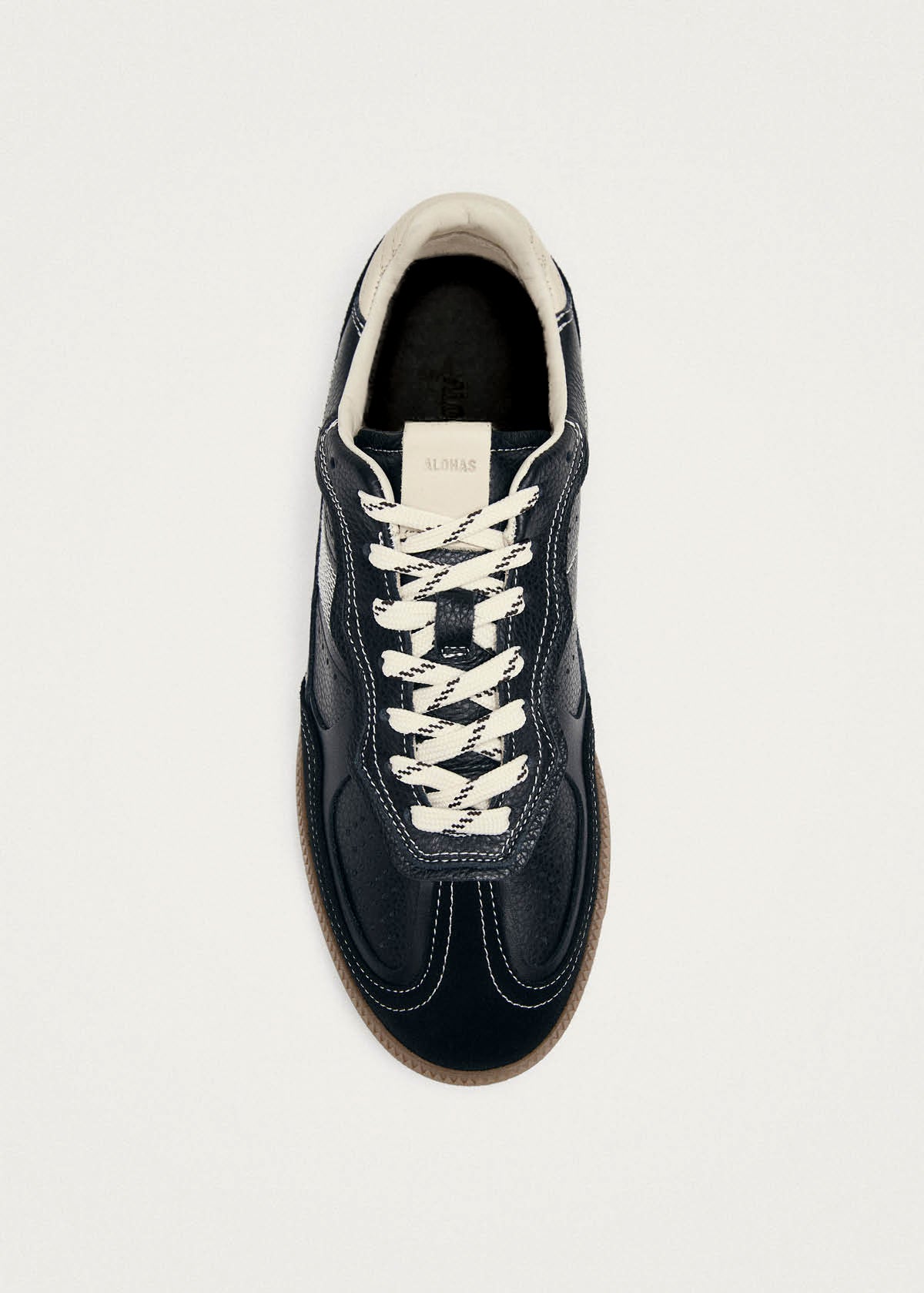 Tb.490 Rife Grain Black & Cream Leather Sneakers - Image 5