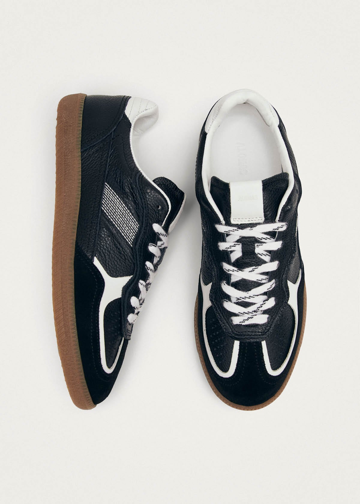 Tb.490 Rife Grain Black & White Leather Sneakers - Image 2