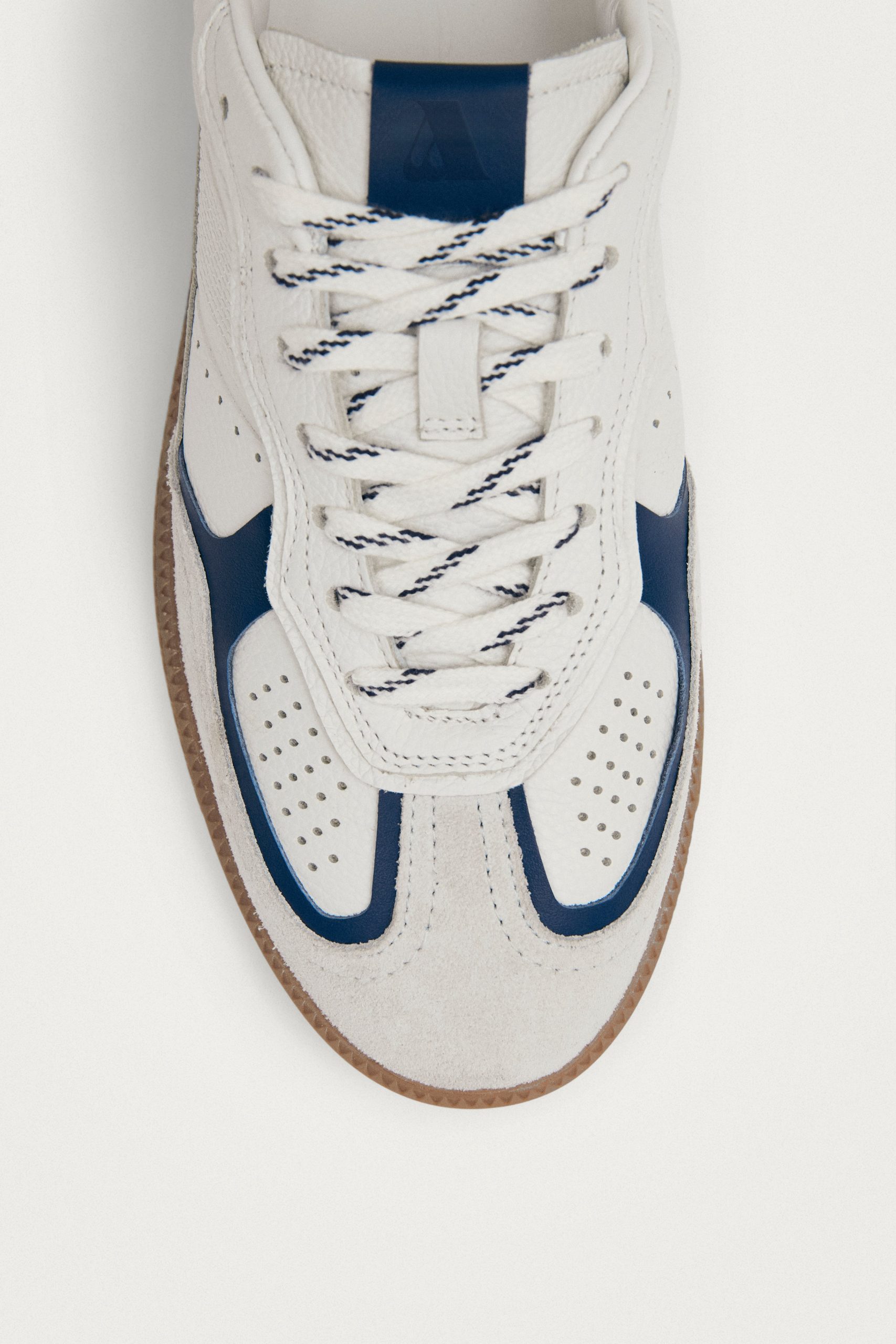 Tb.490 Rife Grain White Navy Leather Sneakers - Image 6