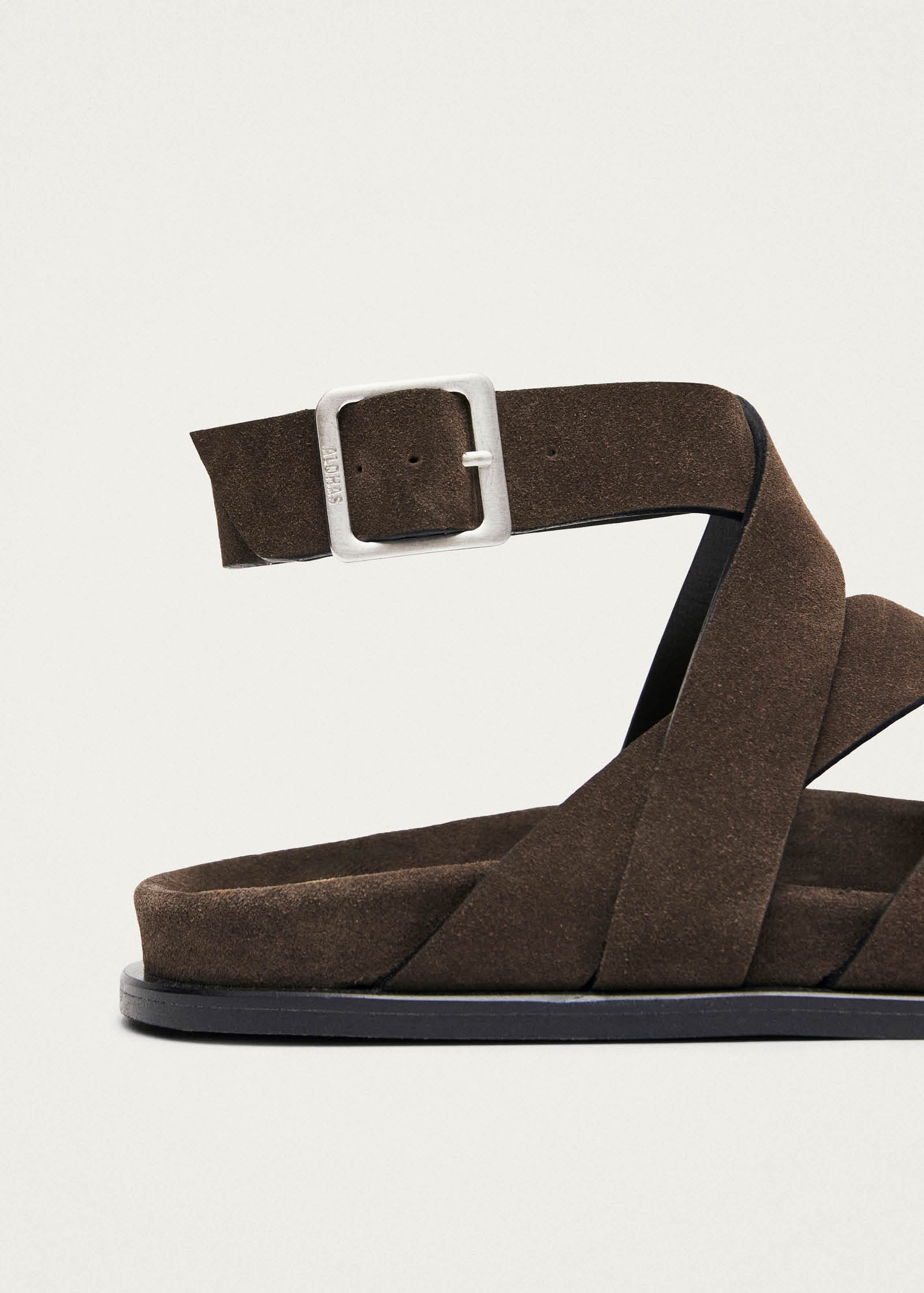 Tide Suede Brown Leather Sandals - Image 7
